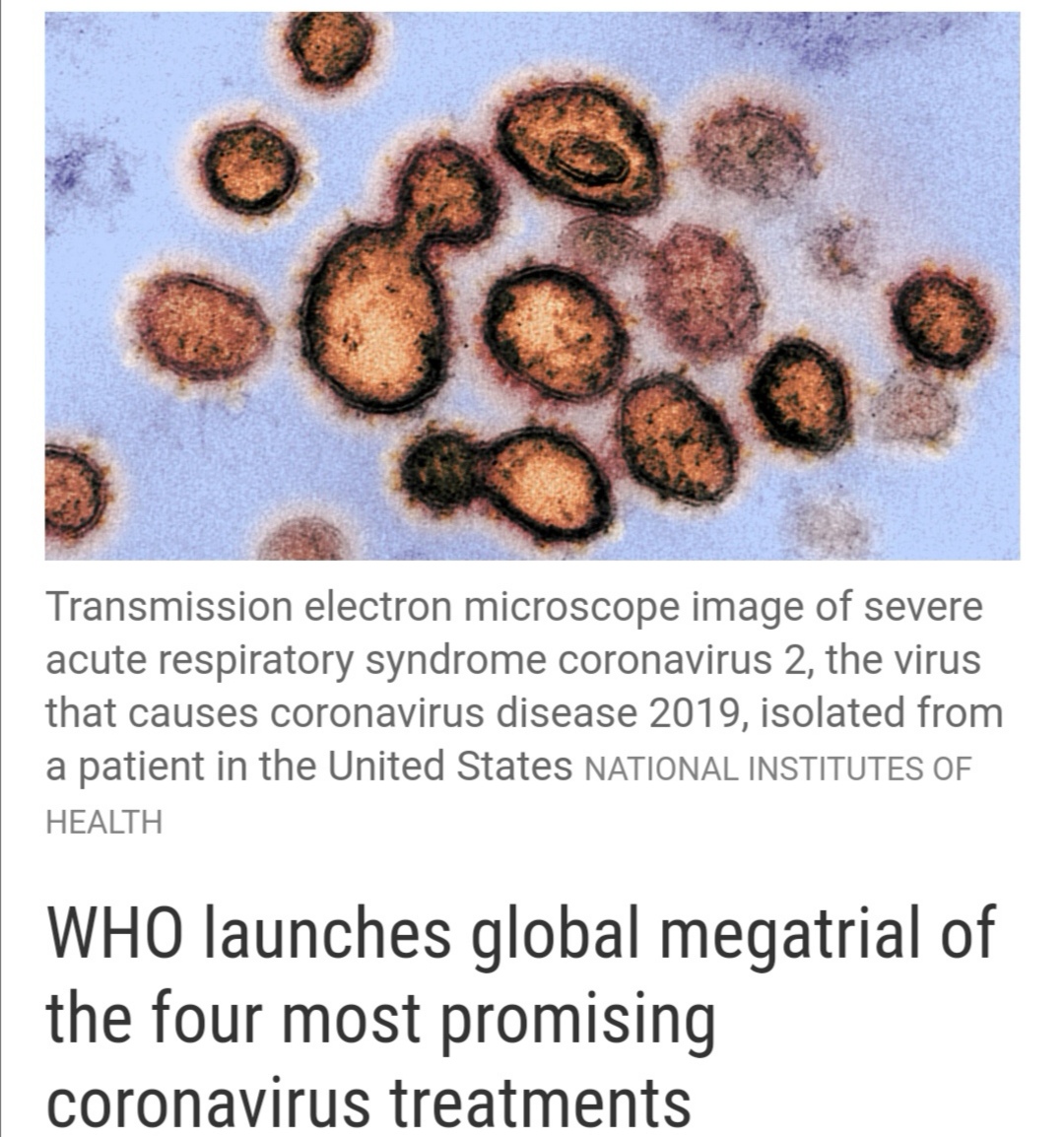WHO Megatrial Coronavirus Treatments