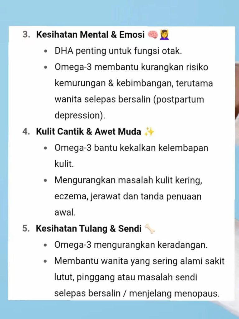 Kelebihan Fish Oil untuk Wanita