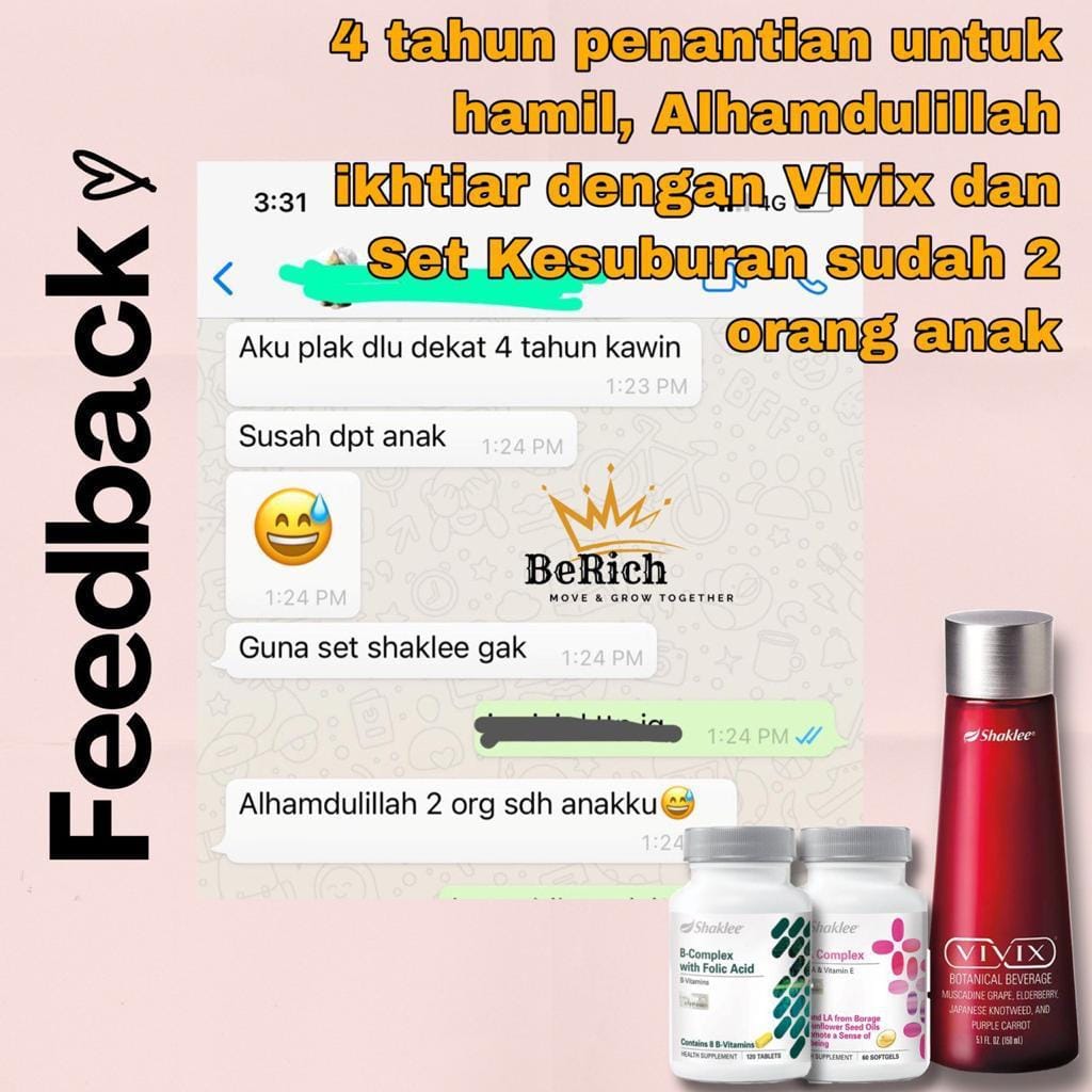 Rawatan Kesuburan Supplement Shaklee