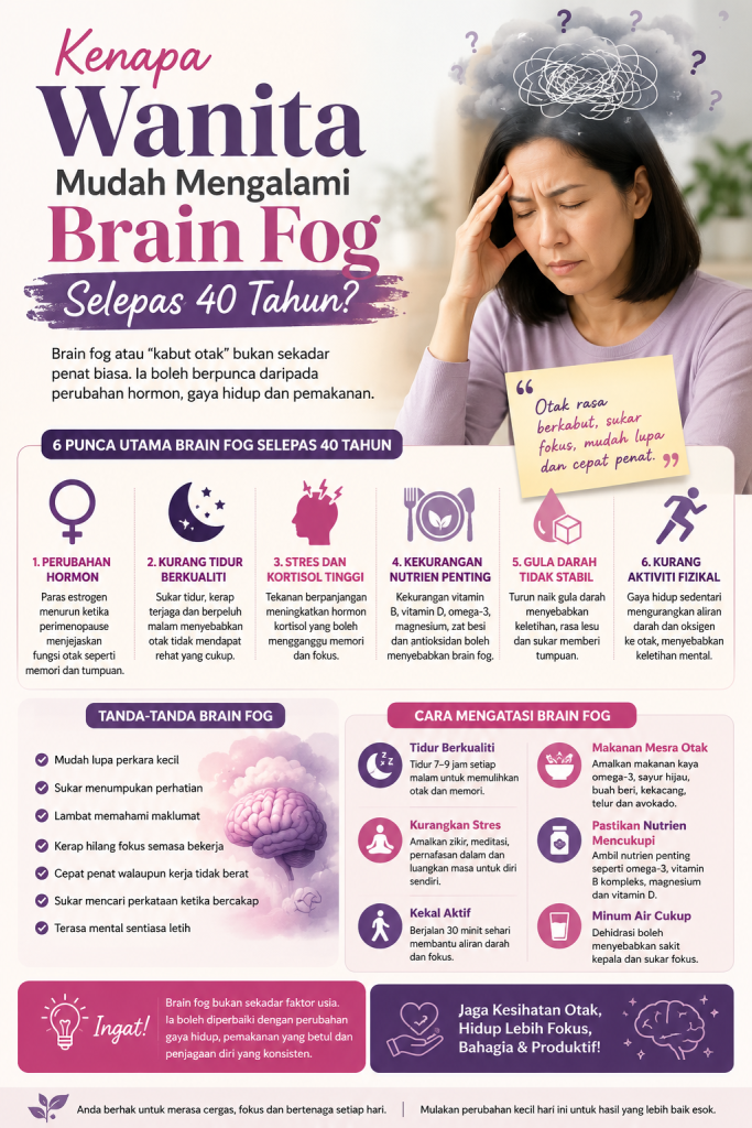 Brain Fog Selepas Umur 40 Tahun