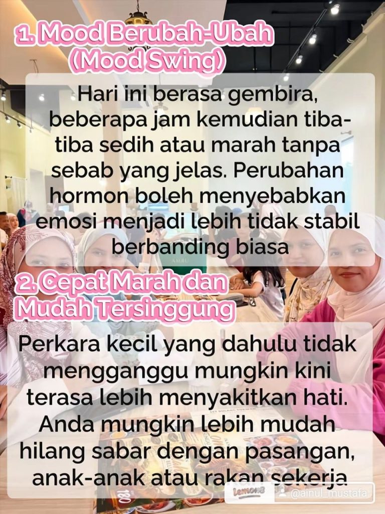 9 Perubahan Mental Semasa Perimenopause