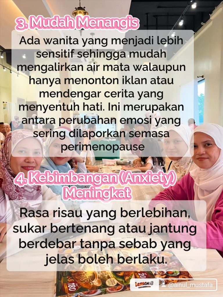 9 Perubahan Mental Semasa Perimenopause