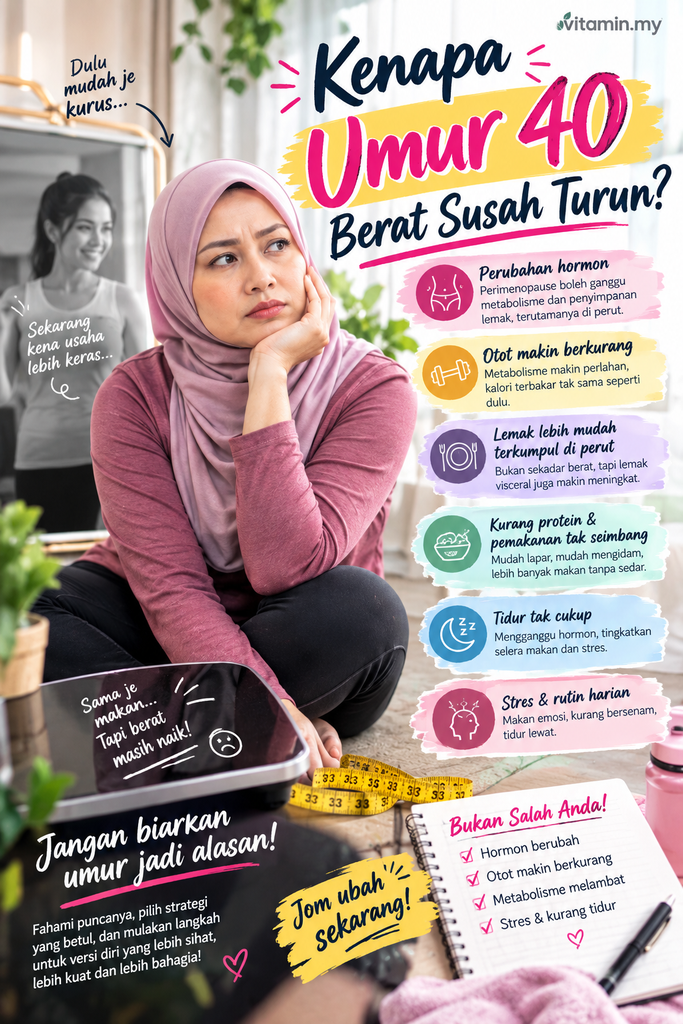 Umur 40 Berat Susah Turun?
